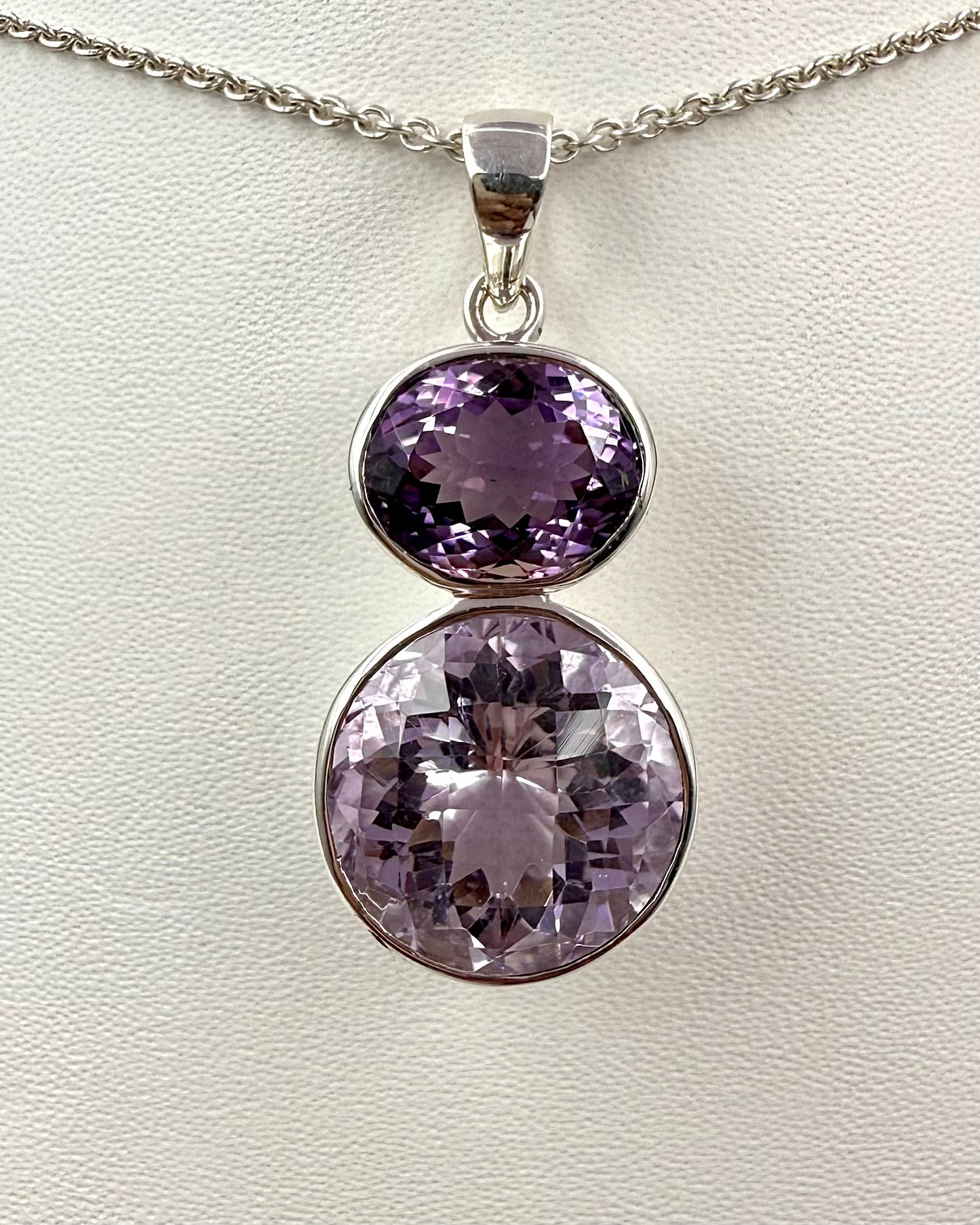 2 Color Facetted Amethyst Combi