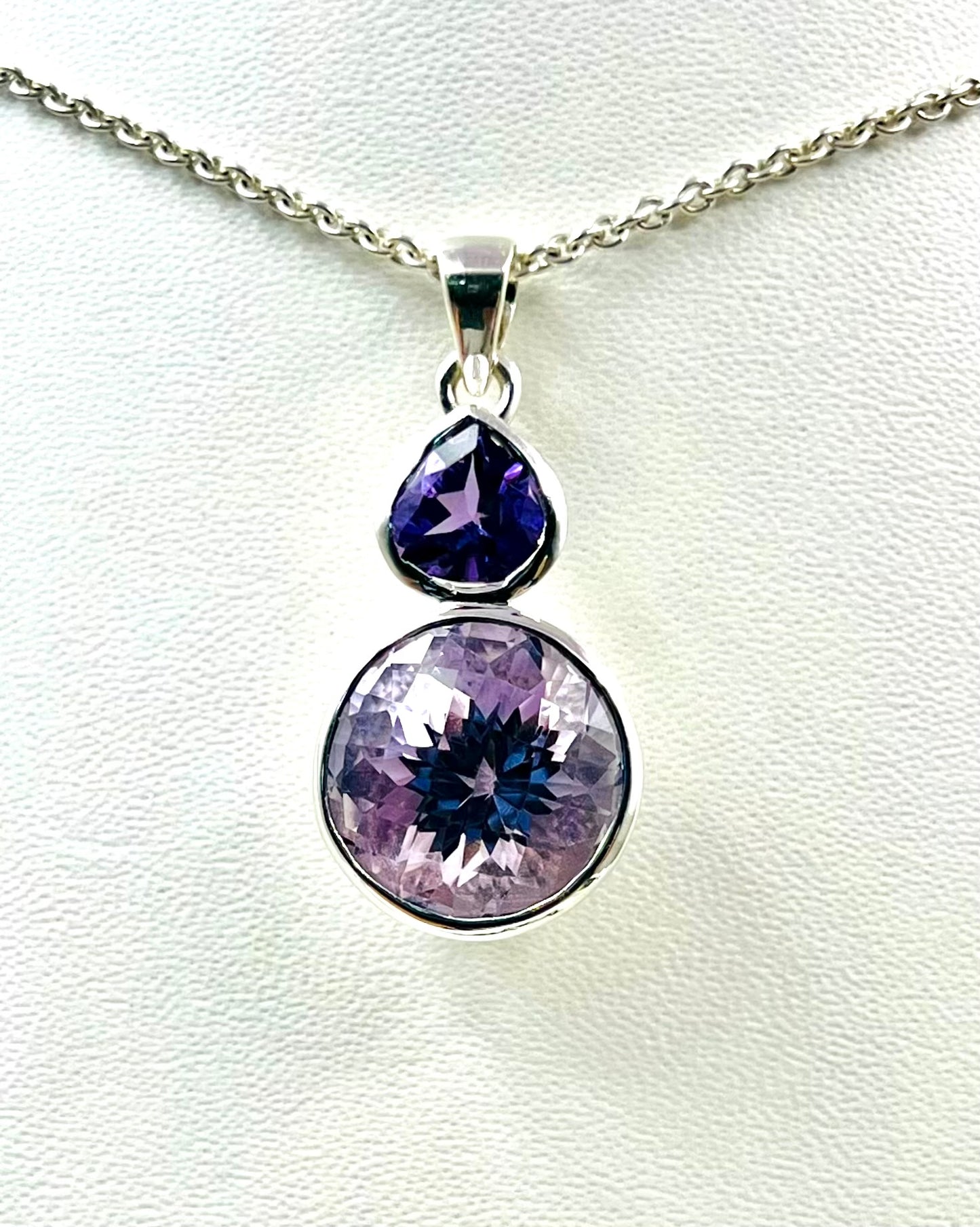 2 Color Facetted Amethyst Combi
