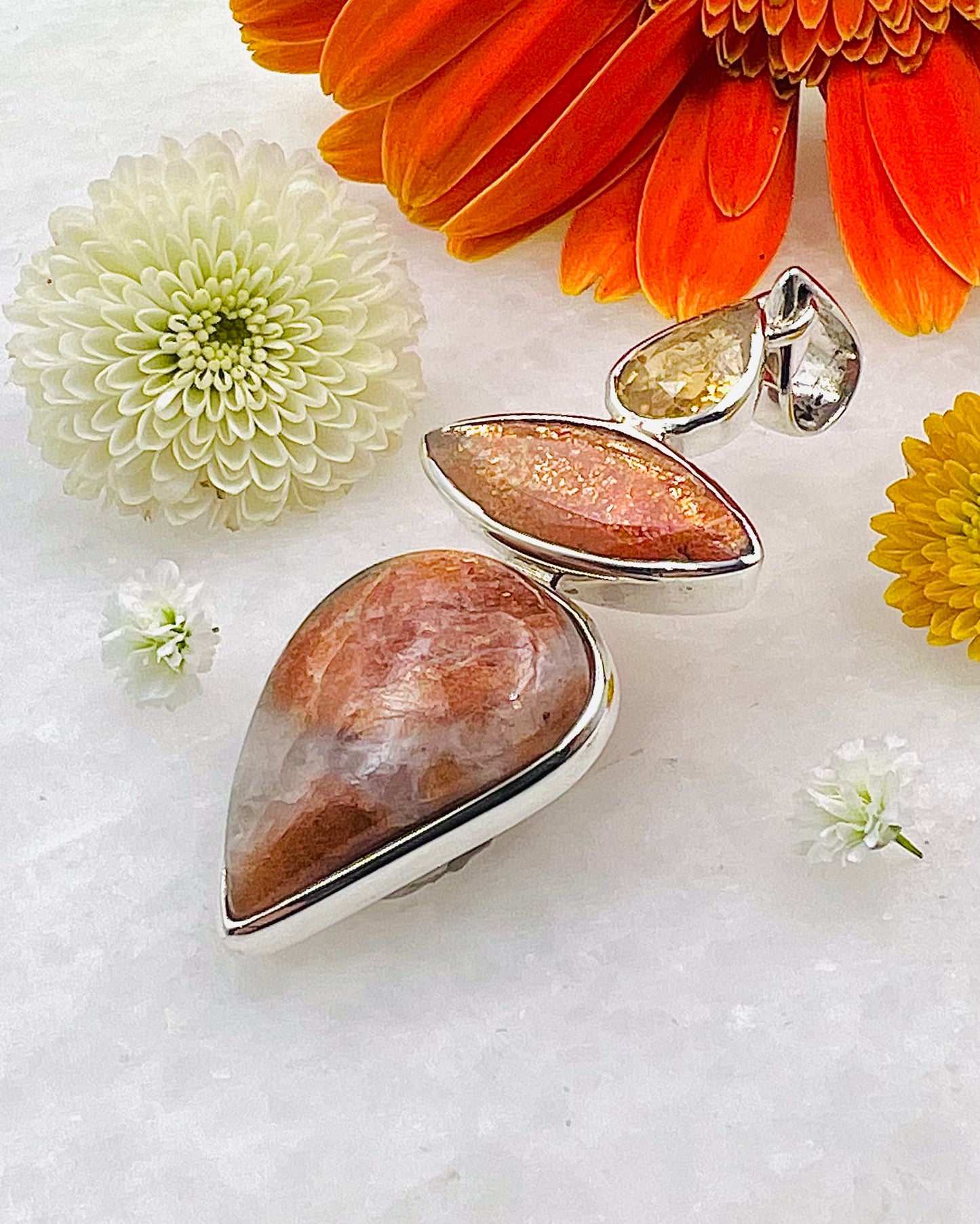 Iolite Sunstone, Sunstone and Imperail Topaz as a Combi