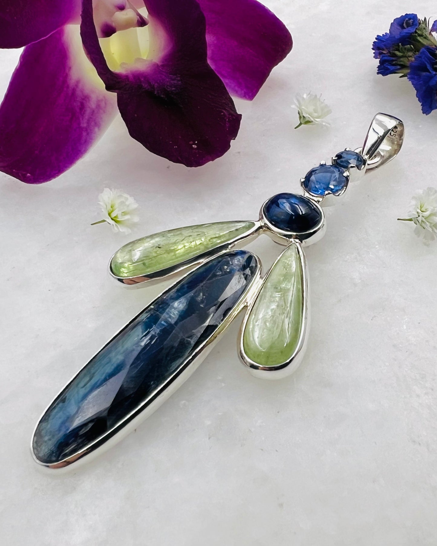 Nepali Blue Kyanite Facet & Cab with Lime Green Kyanite as a Combi