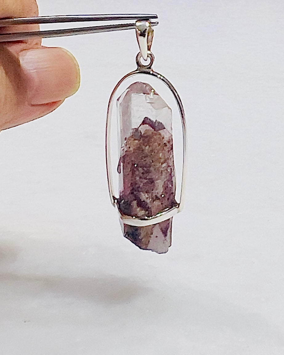 AA Grade Sunset Phantom Quartz - Telangana, Indien als Anhänger