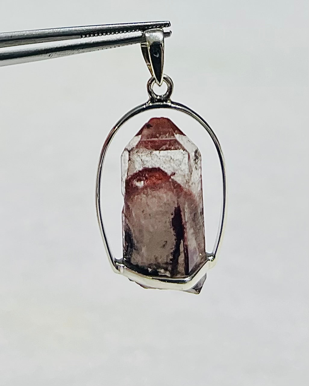 Quartz fantôme Sunset de qualité AA - Telangana, Inde, en pendentif