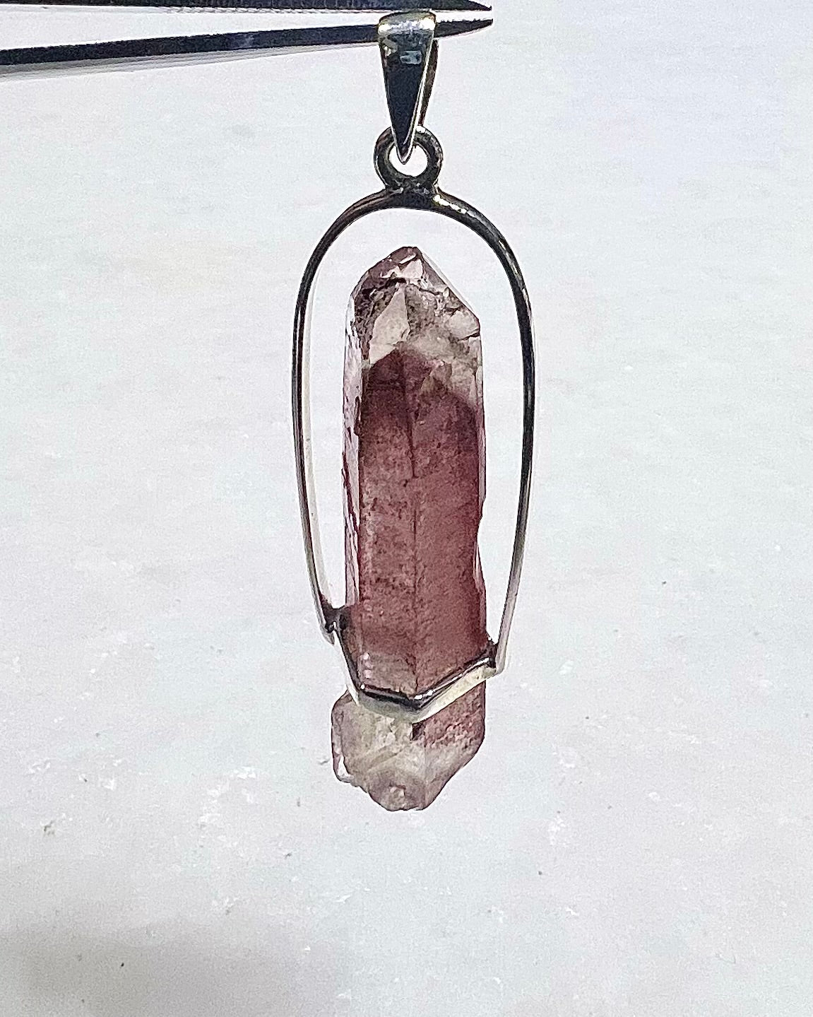 Quartz fantôme Sunset de qualité AA - Telangana, Inde, en pendentif