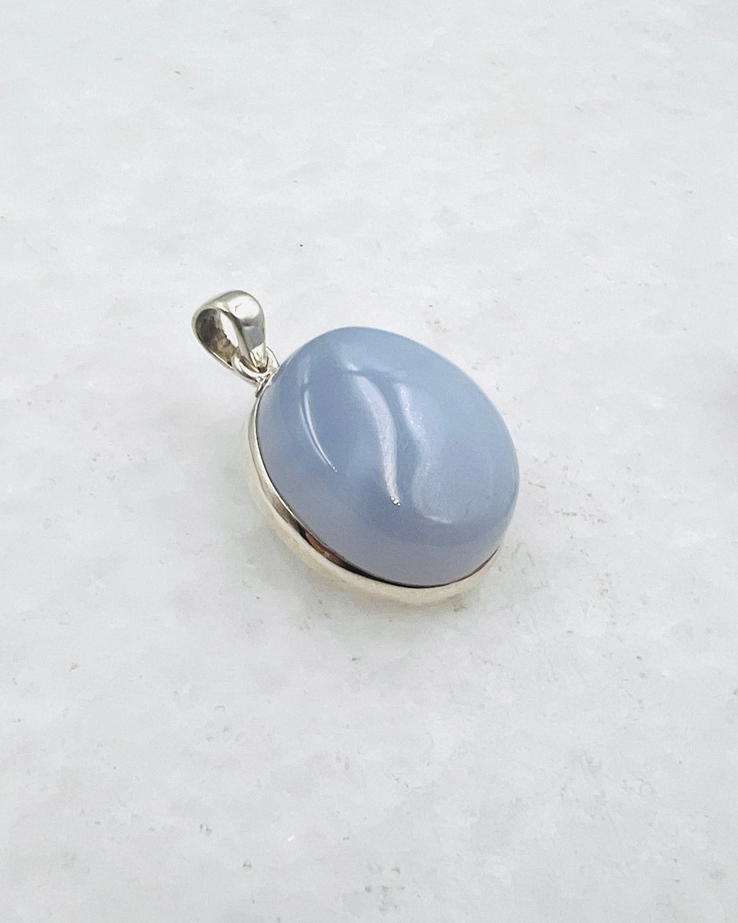 Calcédoine bleue (turque) en argent 925