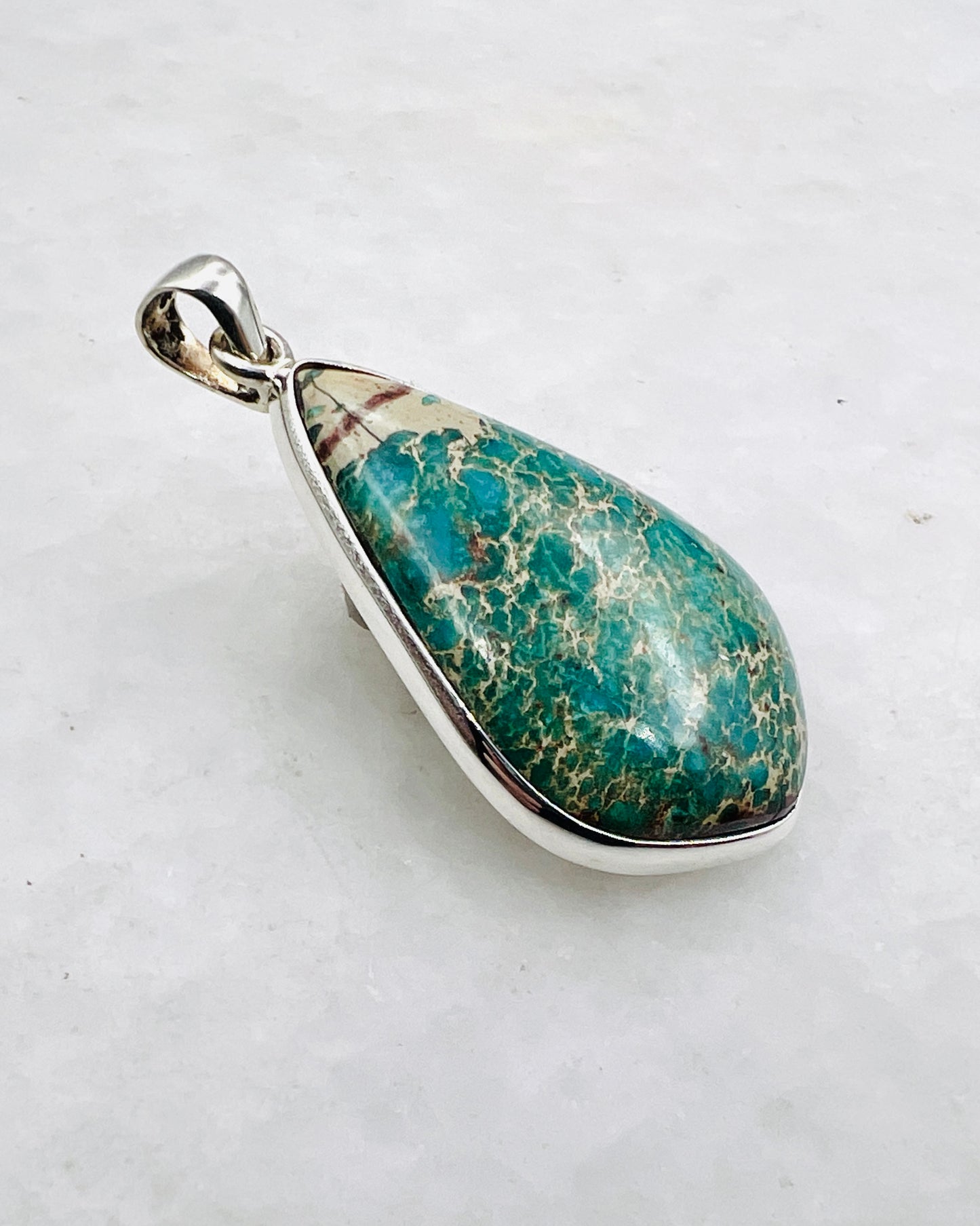 Blue Royal Sediment Jasper (Indonesia) in 0.925 Silver
