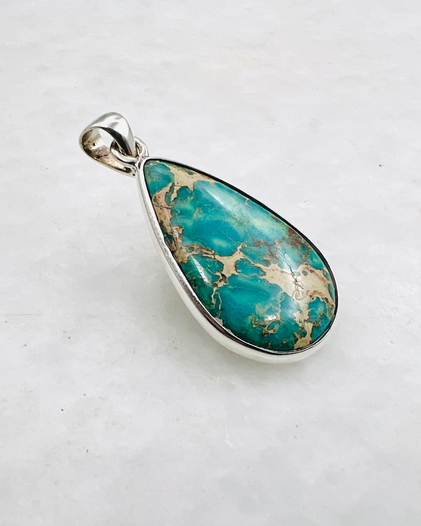 Blue Royal Sediment Jasper (Indonesia) in 0.925 Silver