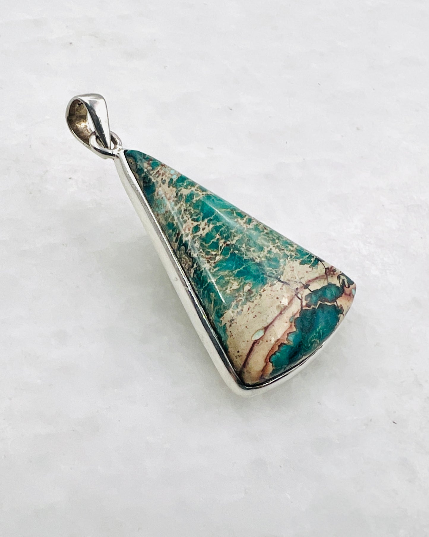 Blue Royal Sediment Jasper (Indonesia) in 0.925 Silver