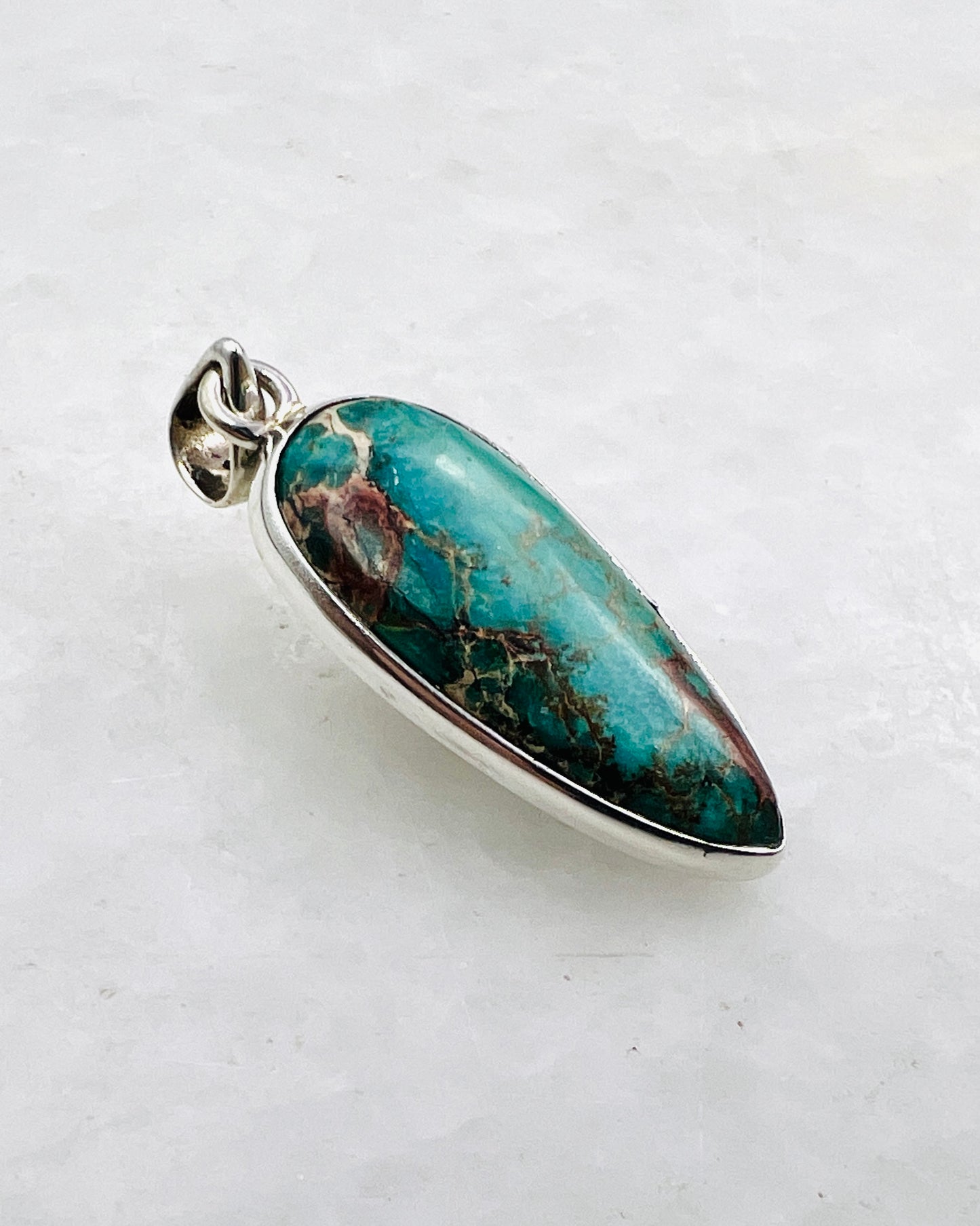 Blue Royal Sediment Jasper (Indonesia) in 0.925 Silver