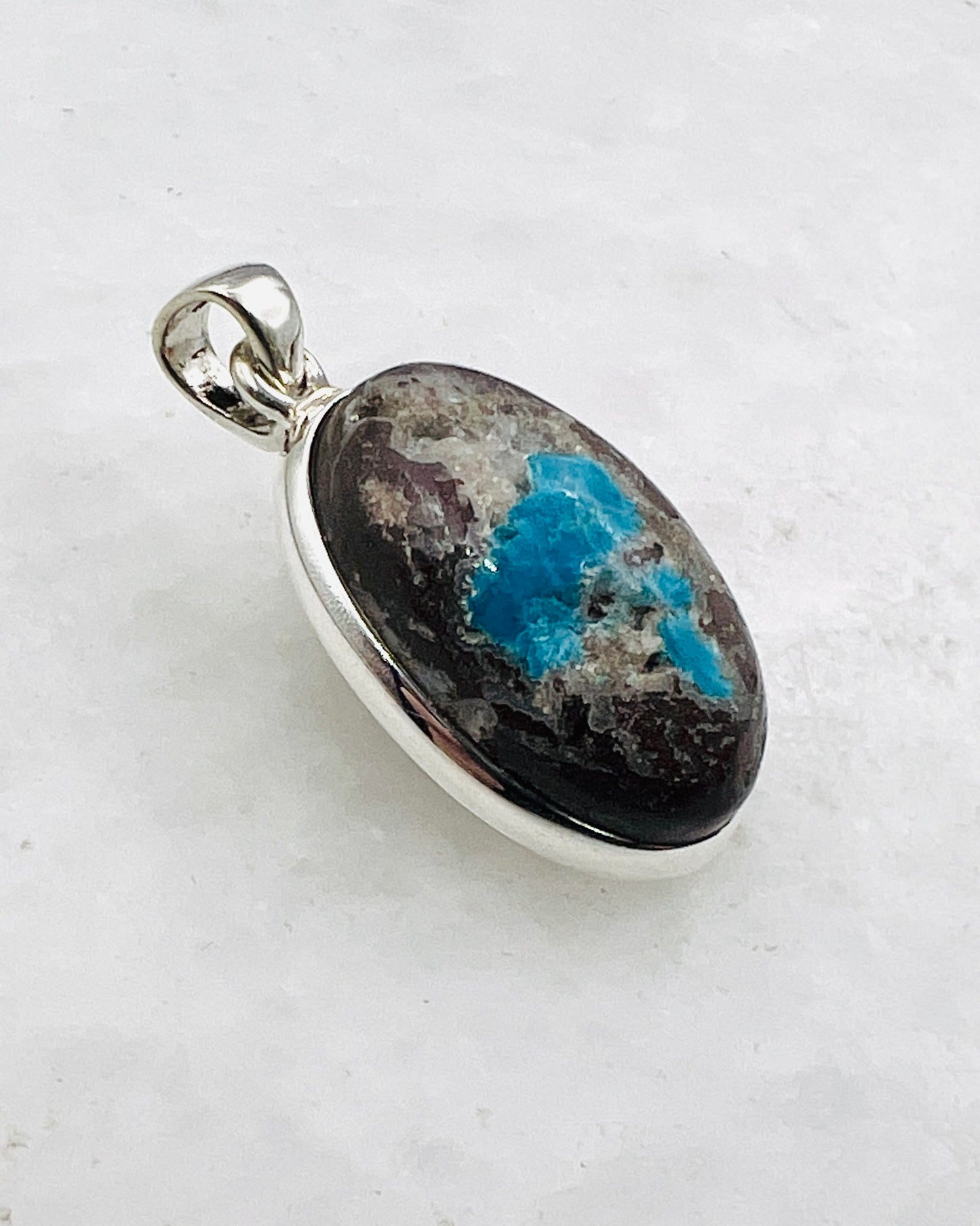 Cavansite in Matrix (India) in 0.925 Silver