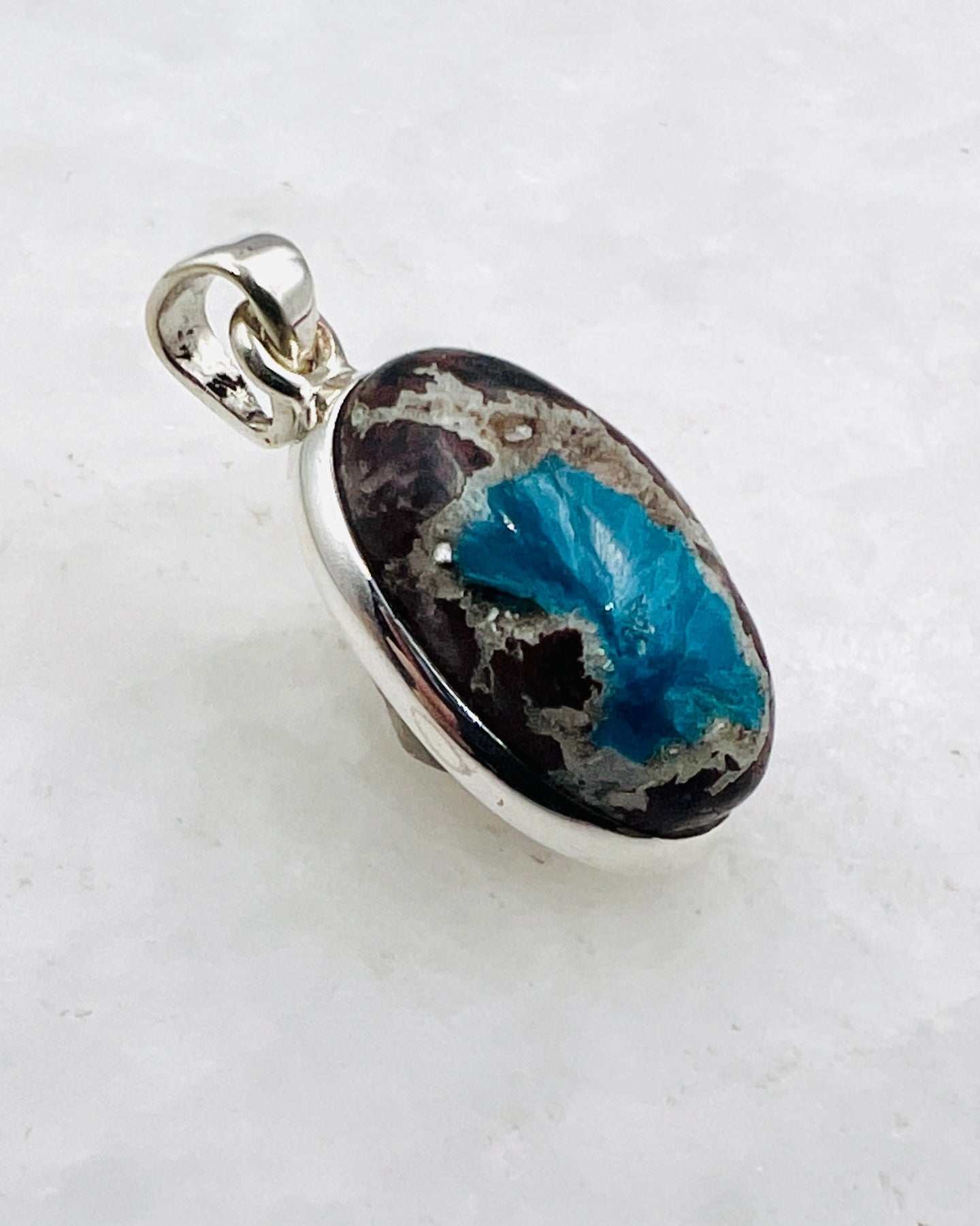 Cavansite in Matrix (India) in 0.925 Silver