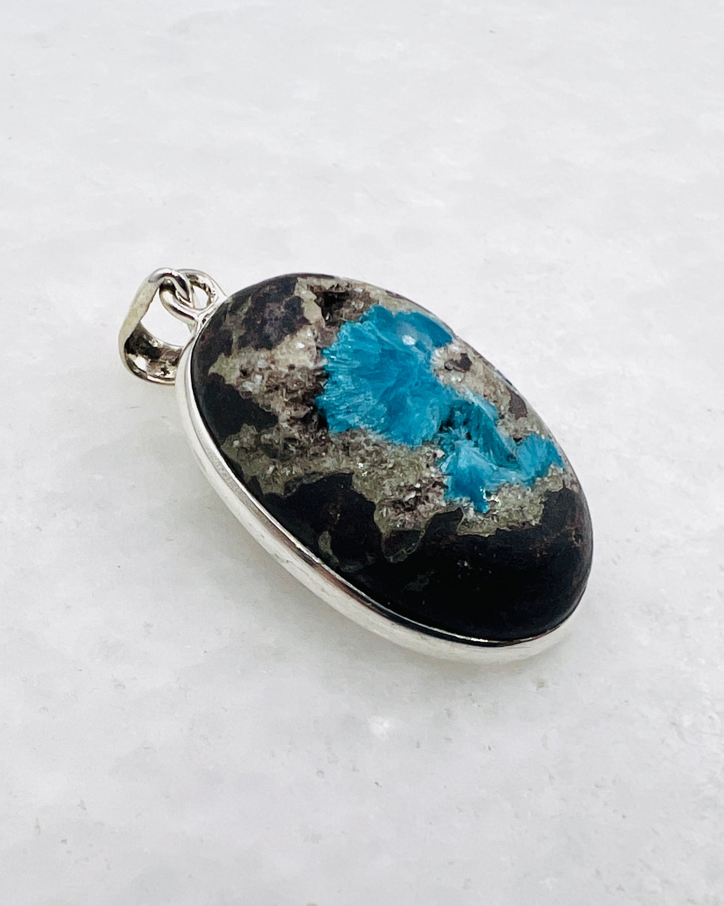 Cavansite in Matrix (India) in 0.925 Silver