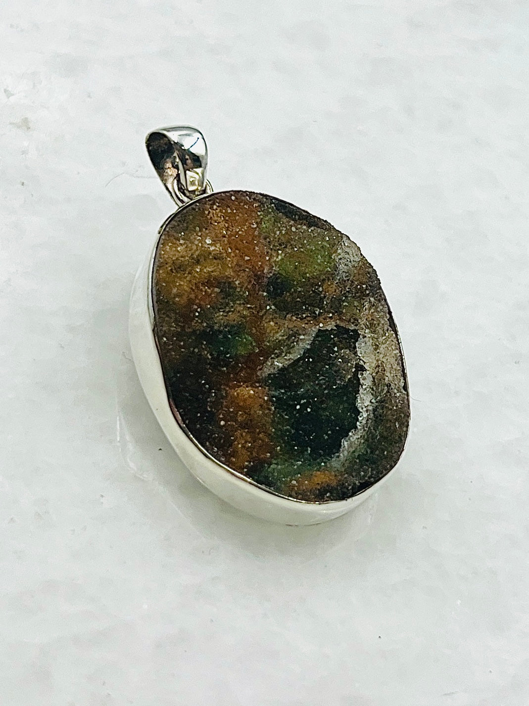 Turkish Chalcedony Drusy in 0.925 Silver
