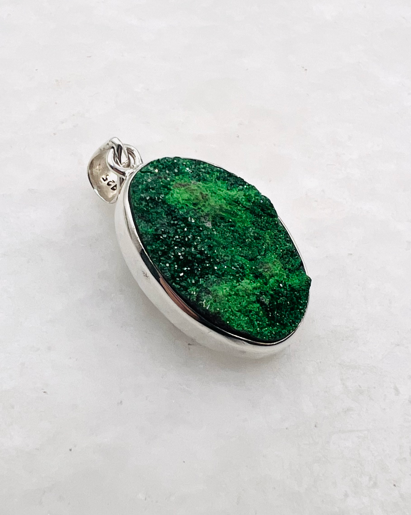 Uwarowit-Druse in 0,925 Silber