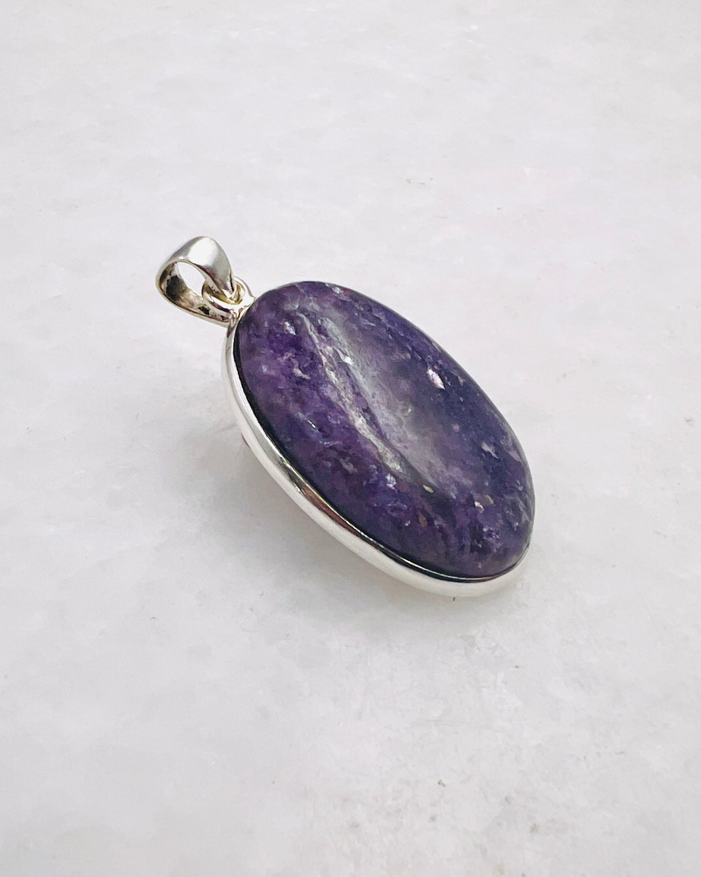 Lépidolite en argent 0,925