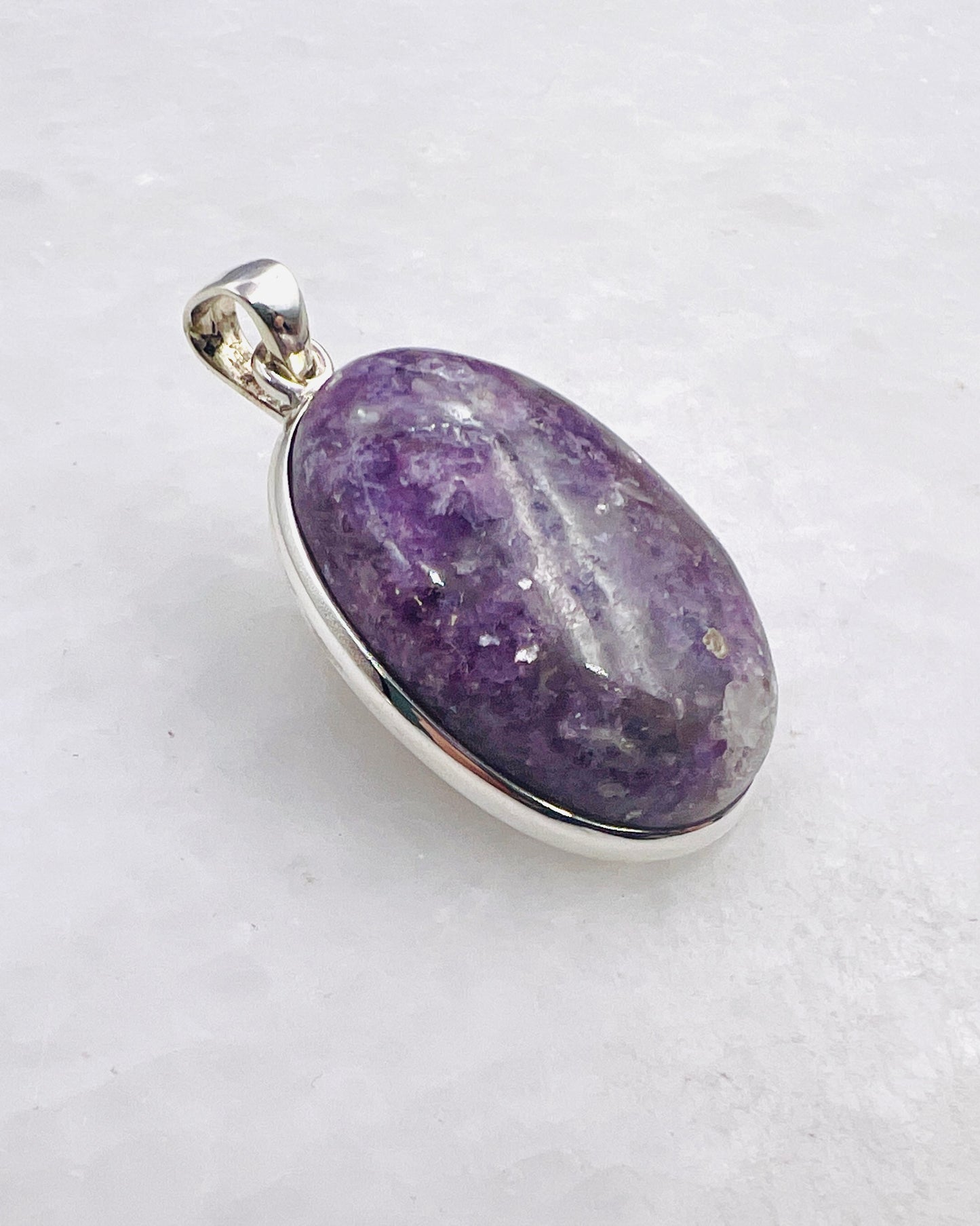 Lépidolite en argent 0,925