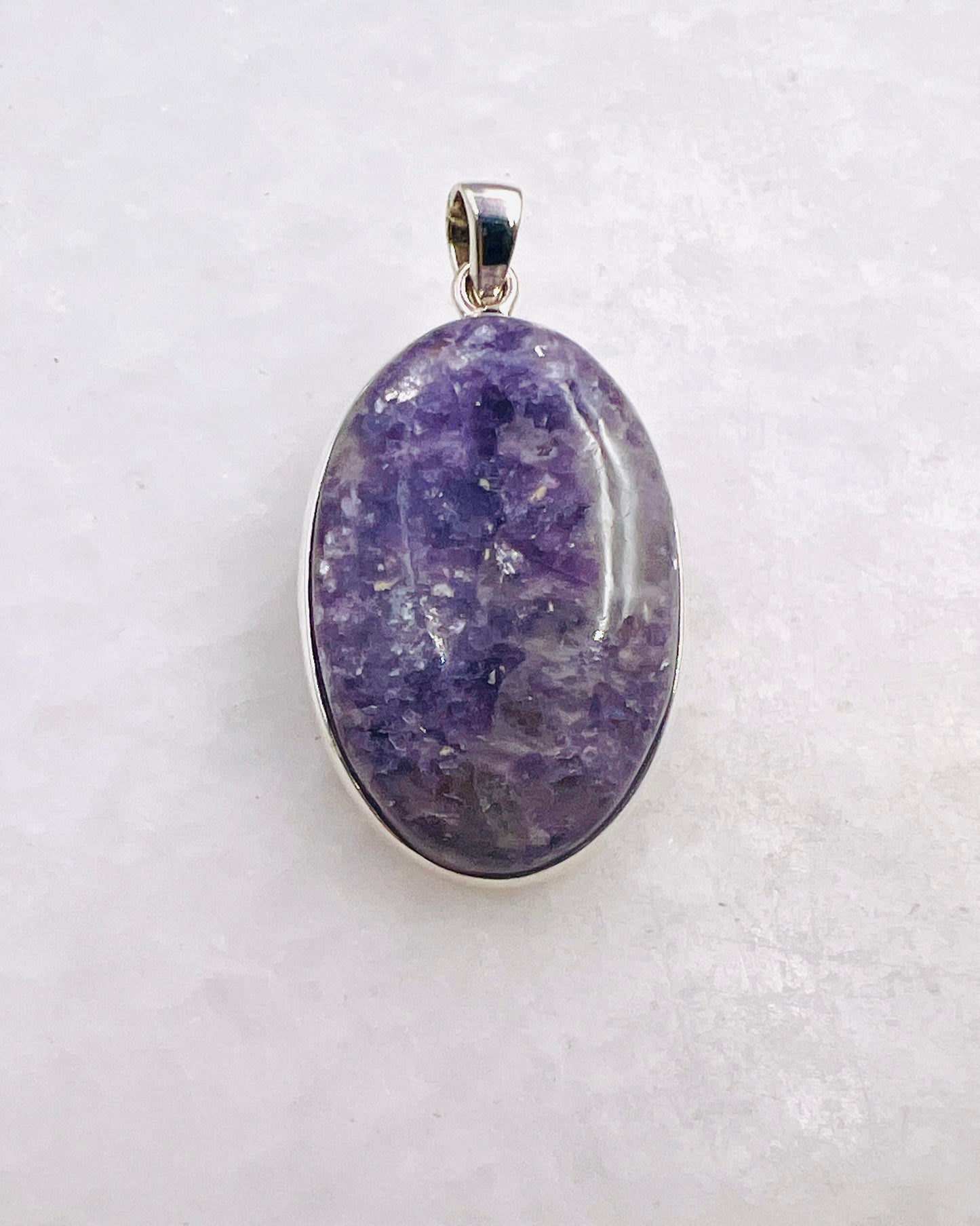 Lépidolite en argent 0,925