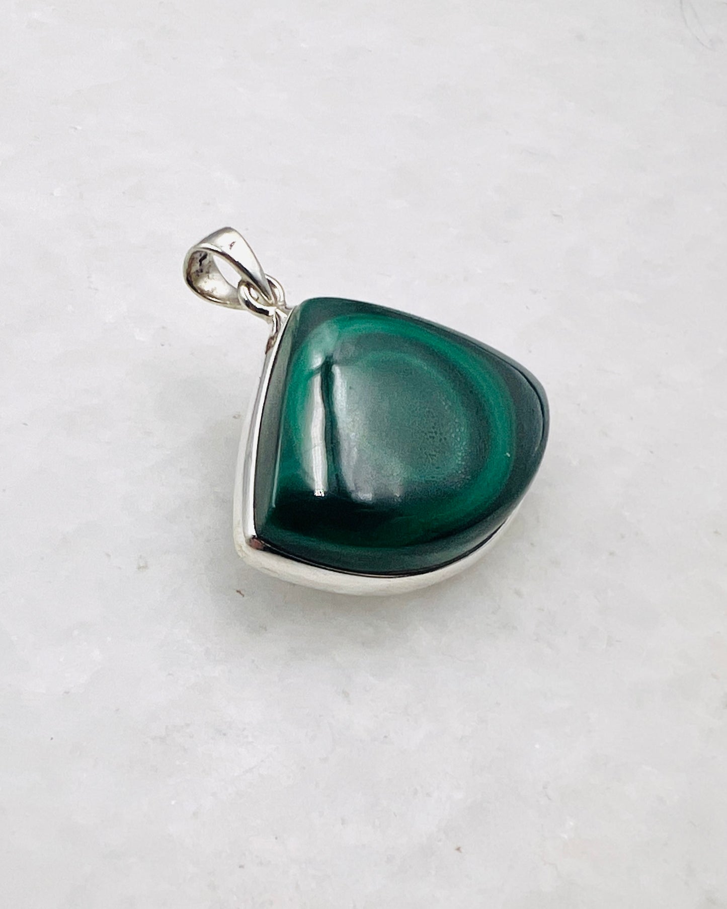 Malachite in 0.925 Silver