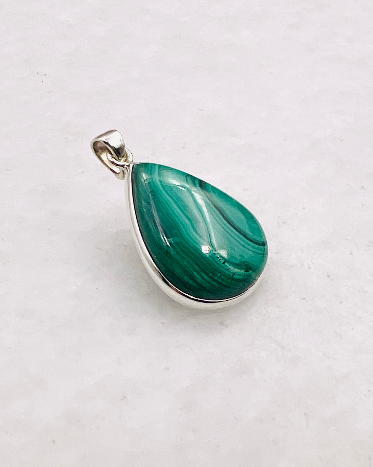 Malachite in 0.925 Silver