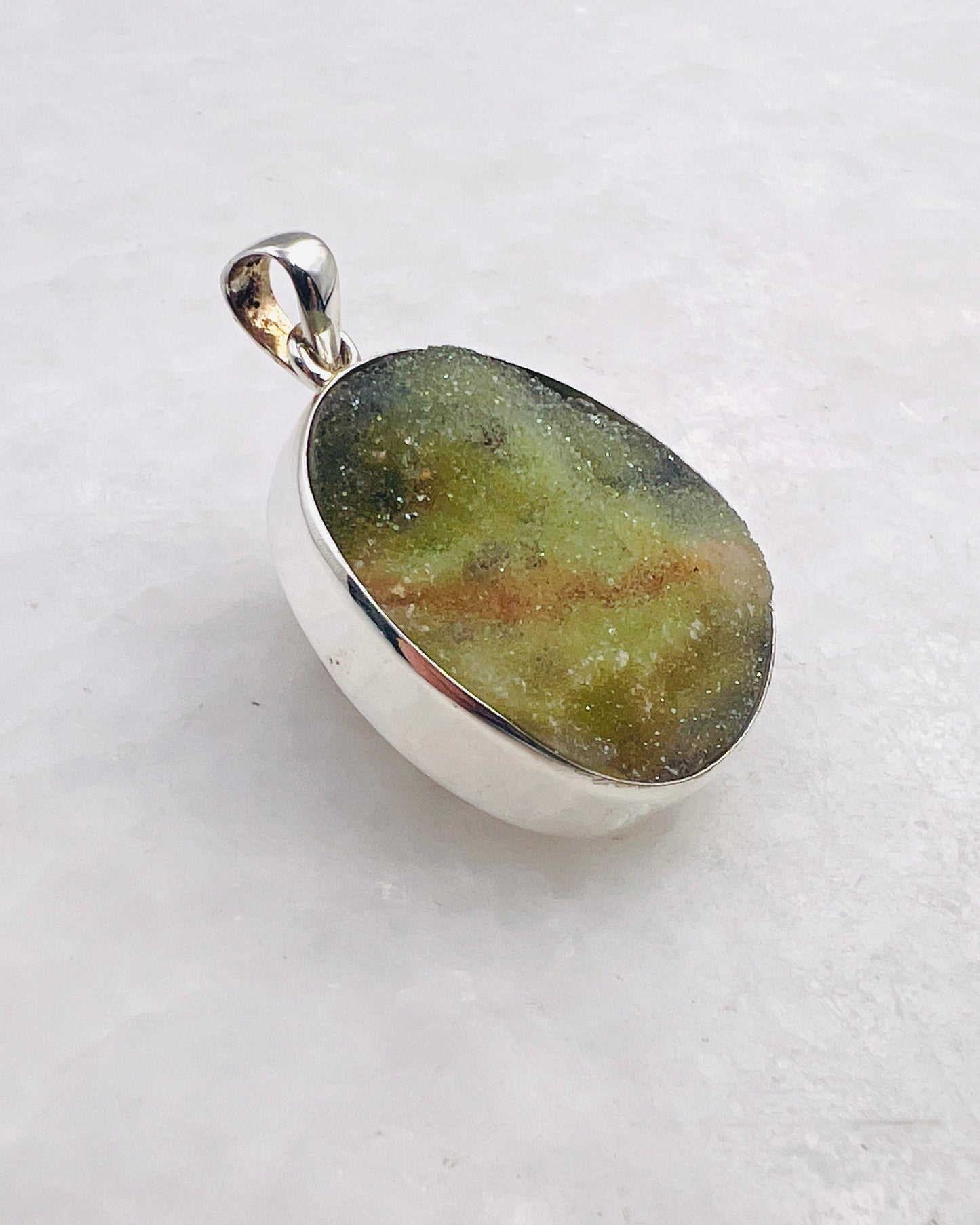 Turkish Chalcedony Drusy in 0.925 Silver