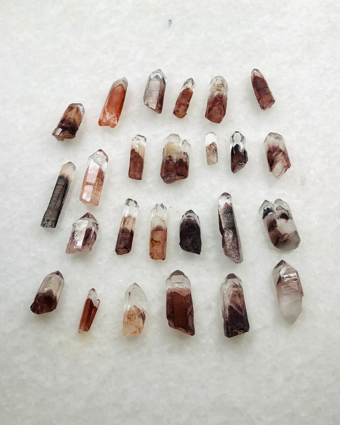 A Grade South Indian Hematite Phantom Quartz- Jewelry and Small Specimen Size - MQZ-0019
