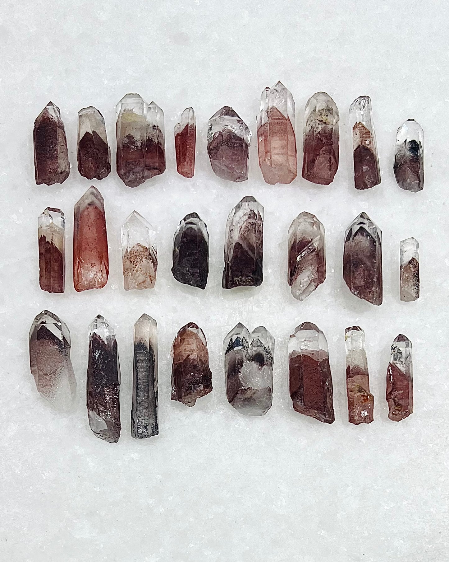 A Grade South Indian Hematite Phantom Quartz- Jewelry and Small Specimen Size - MQZ-0019