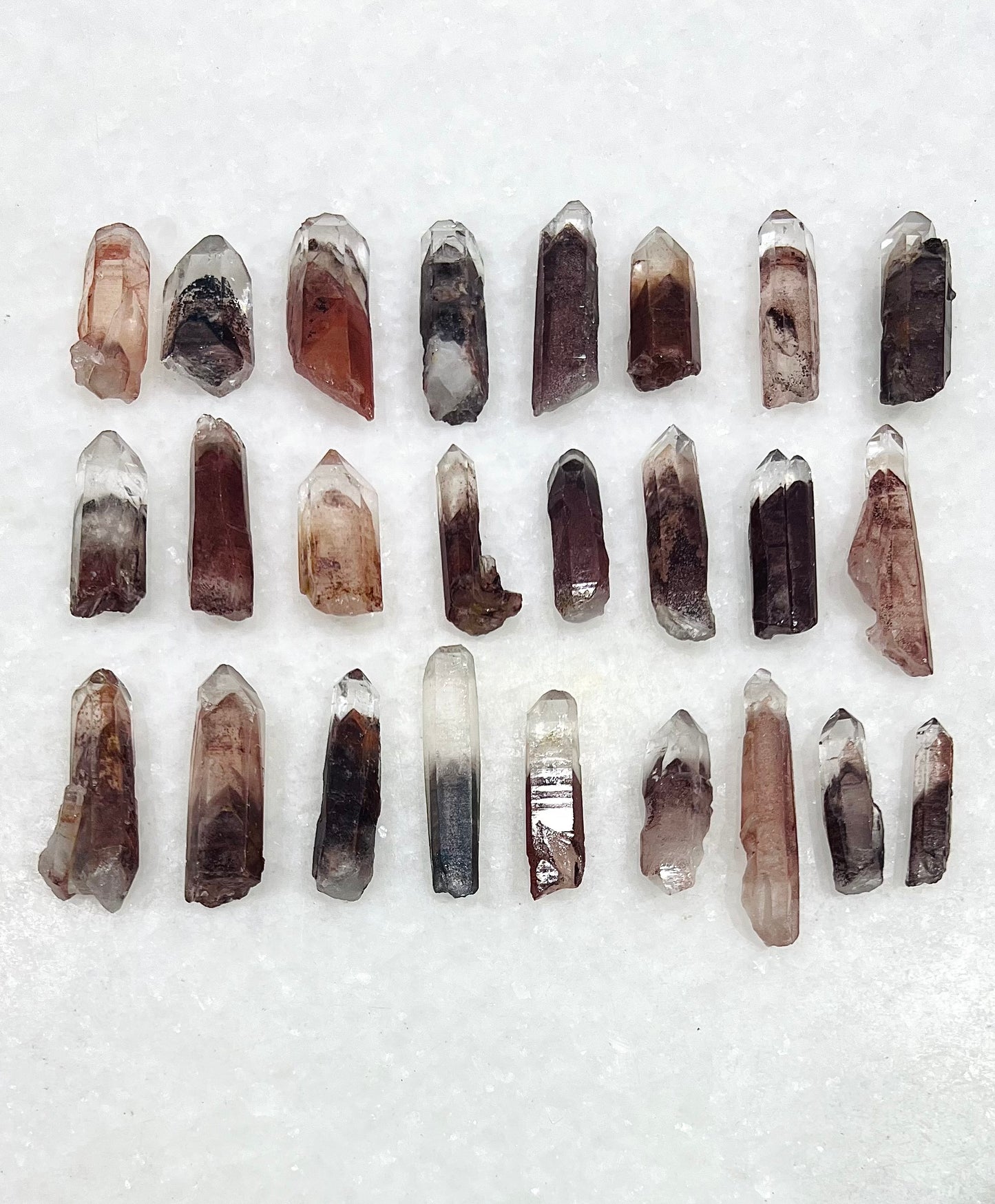 A Grade South Indian Hematite Phantom Quartz- Jewelry and Small Specimen Size - MQZ-0024