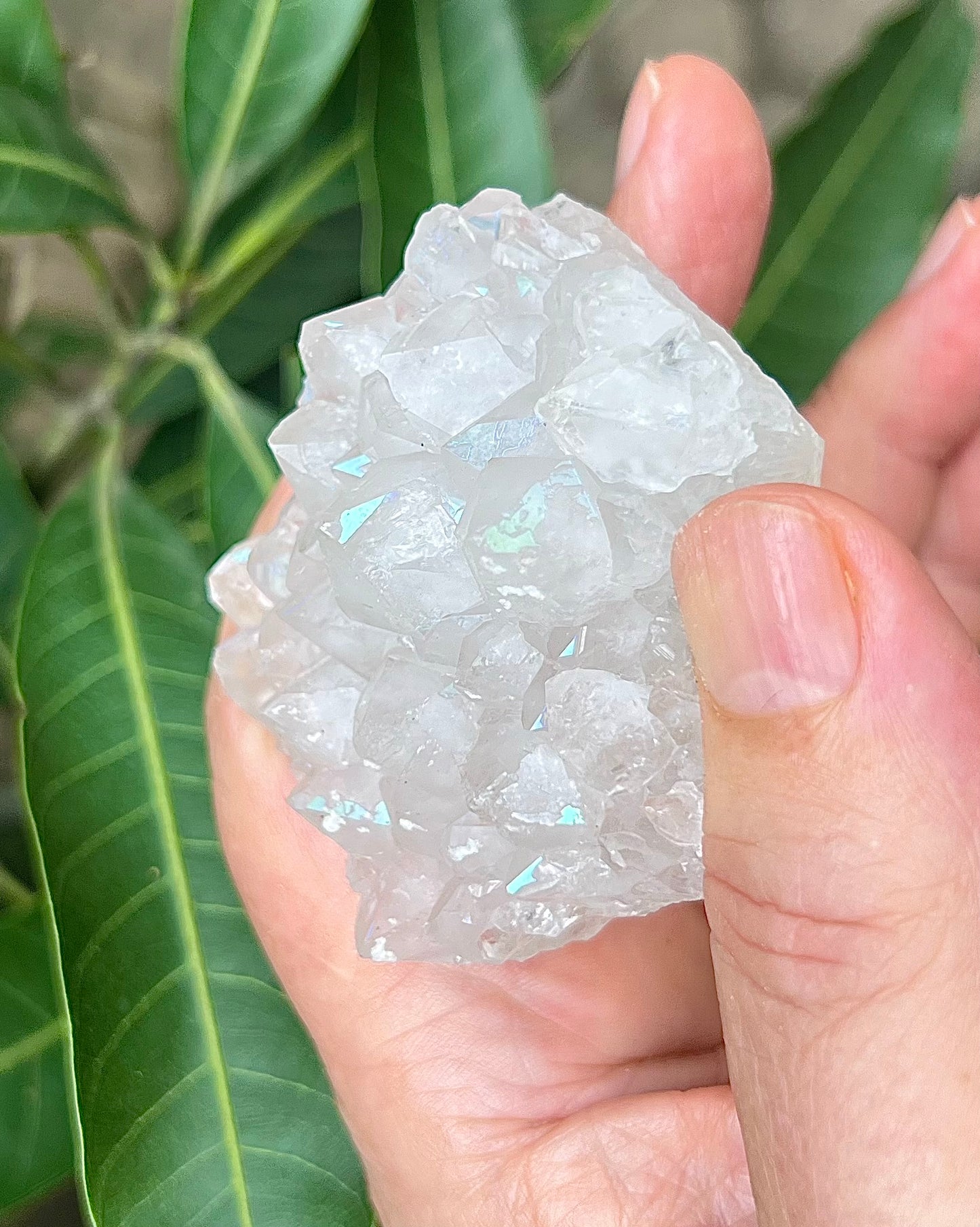 Quartz arc-en-ciel naturel non traité de qualité AAA (anandalite) du Maharastra, en Inde