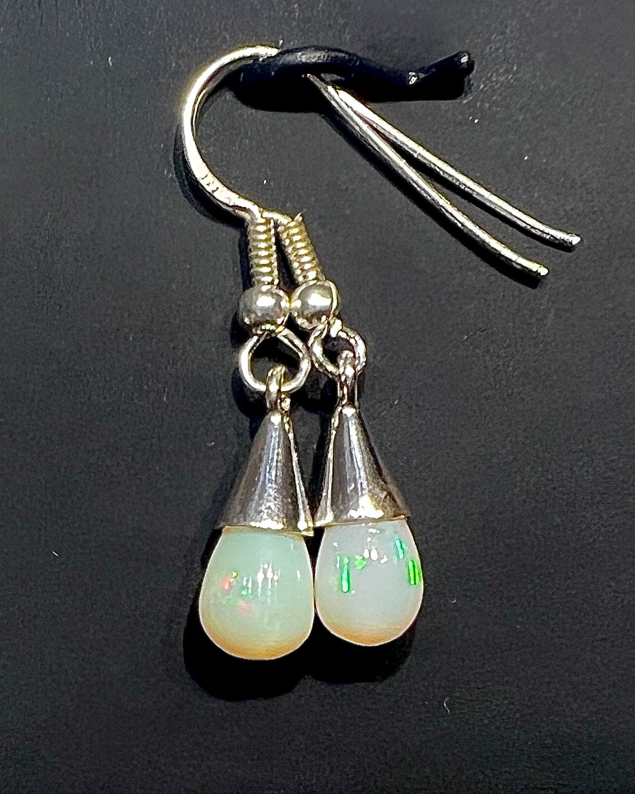 Ethiopean Opal Drop Earrings in .925 Silver
