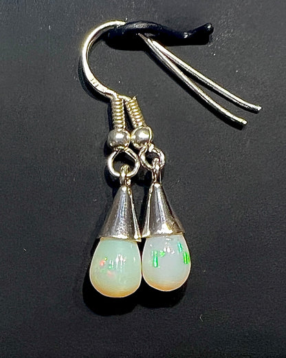 Ethiopean Opal Drop Earrings in .925 Silver