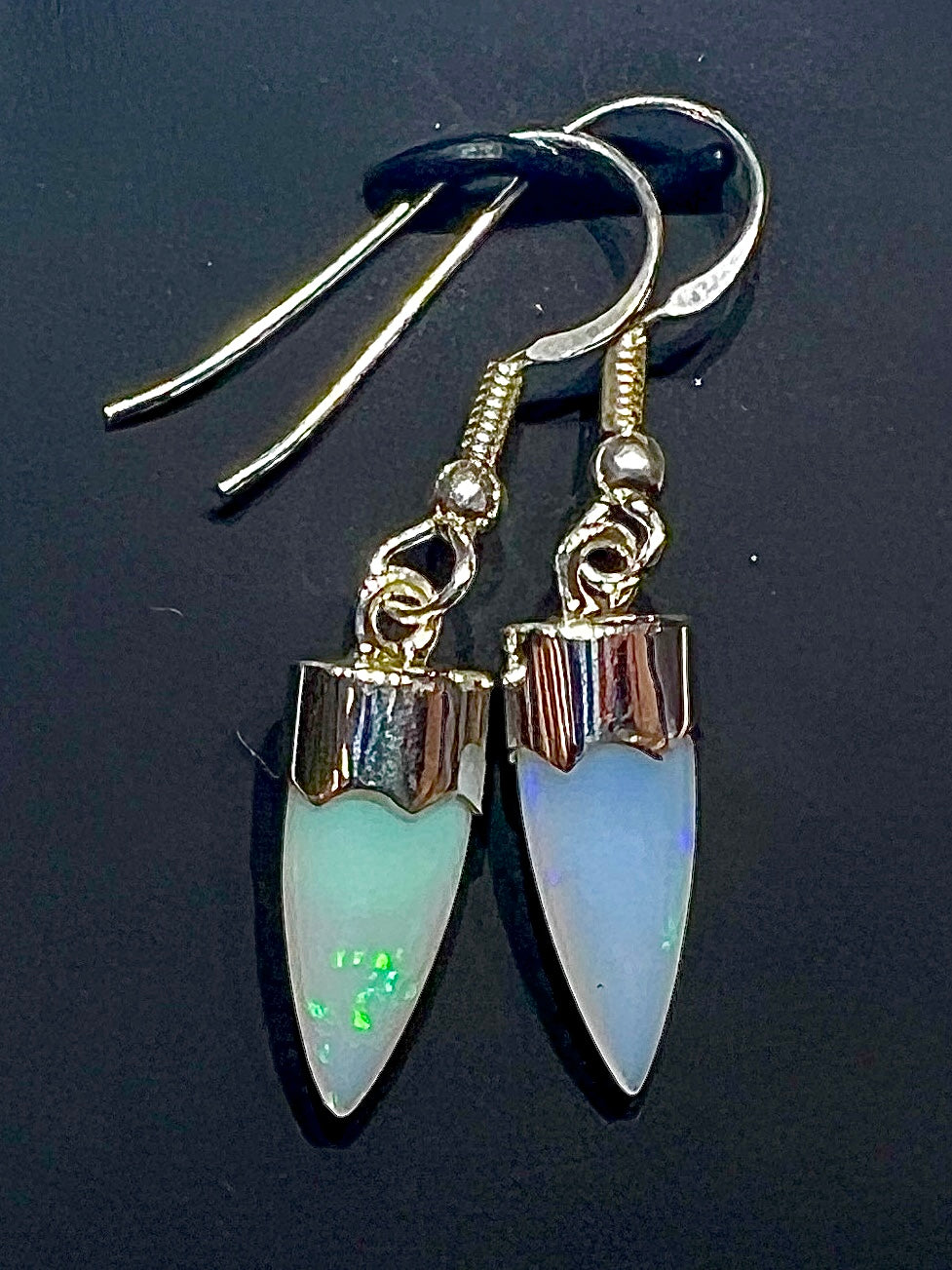 Ethiopean Opal Drop Earrings in .925 Silver