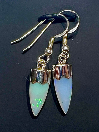 Ethiopean Opal Drop Earrings in .925 Silver