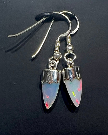 Ethiopean Opal Drop Earrings in .925 Silver