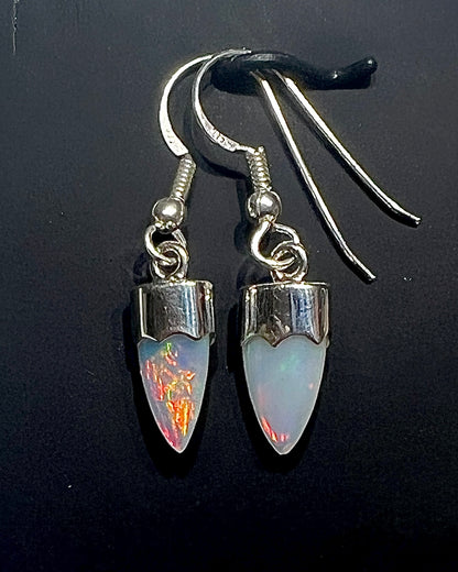 Ethiopean Opal Drop Earrings in .925 Silver