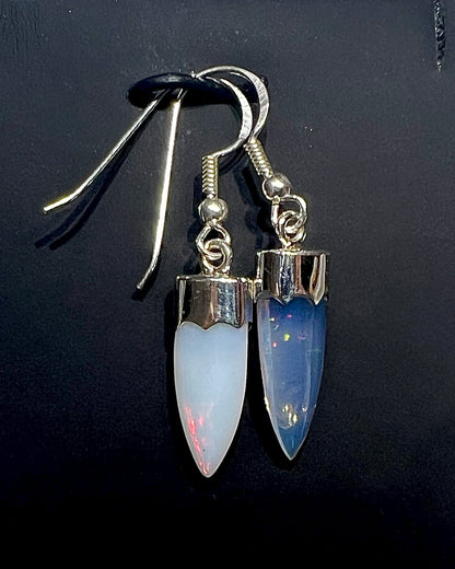 Ethiopean Opal Bicolor Drop Earrings in .925 Silver