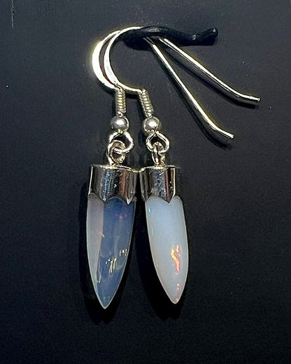 Ethiopean Opal Bicolor Drop Earrings in .925 Silver
