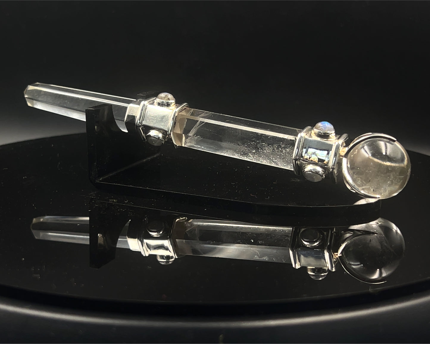Large Hexagonal Wand with Rainbow Accents