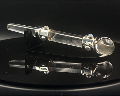 Large Hexagonal Wand with Rainbow Accents