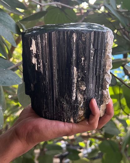 Tourmaline noire polie de qualité supérieure