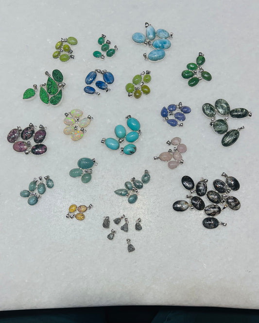 Mixed Cabachons in Silver