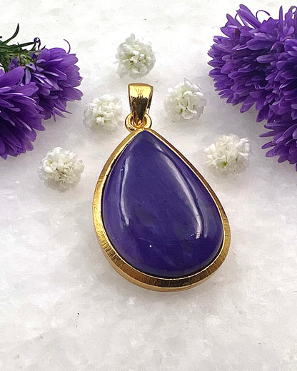 Charoite in .750 1-1.5 Micron Gold Plating over .925 Silver