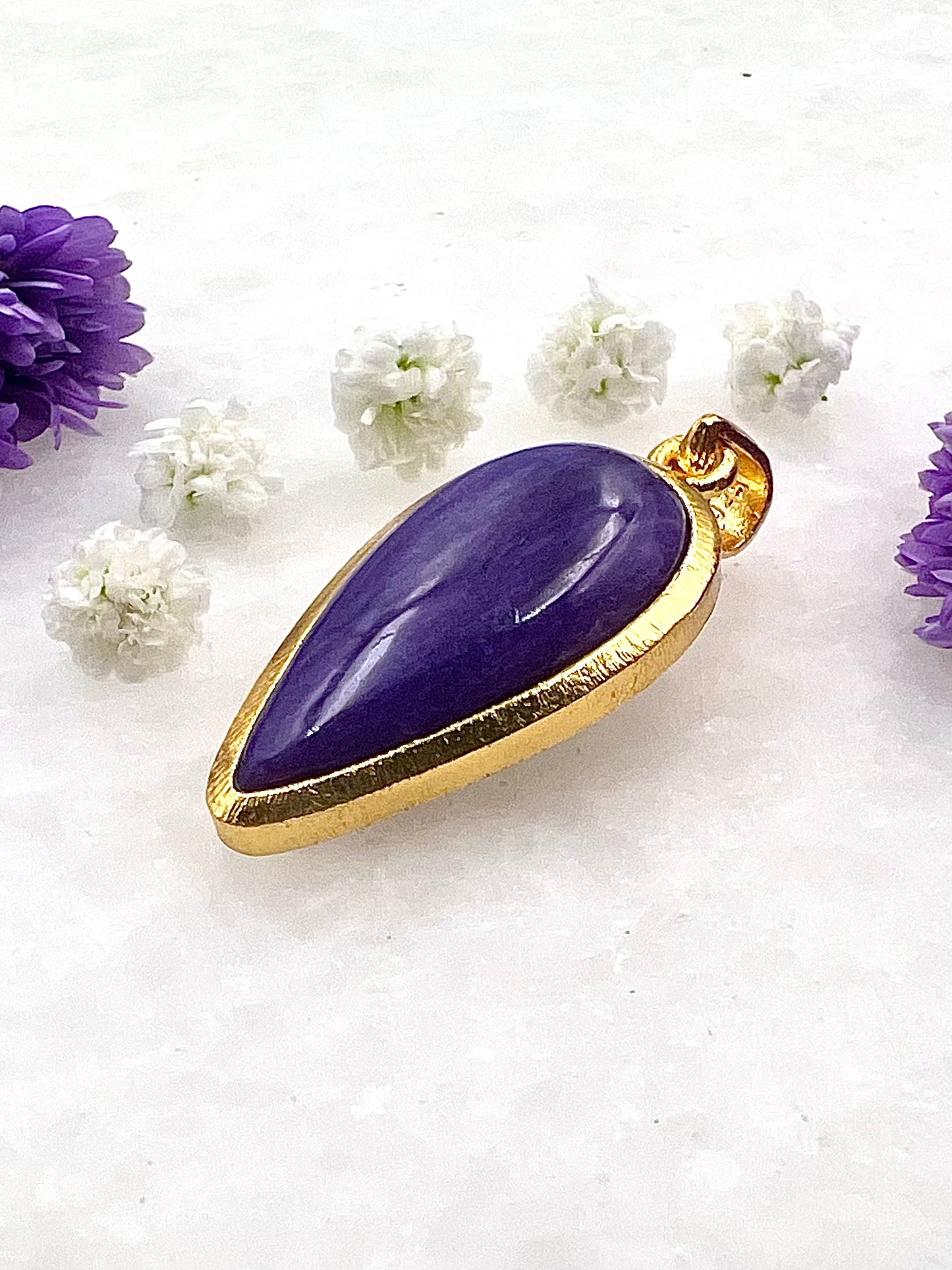 Charoite in .750 1-1.5 Micron Gold Plating over .925 Silver