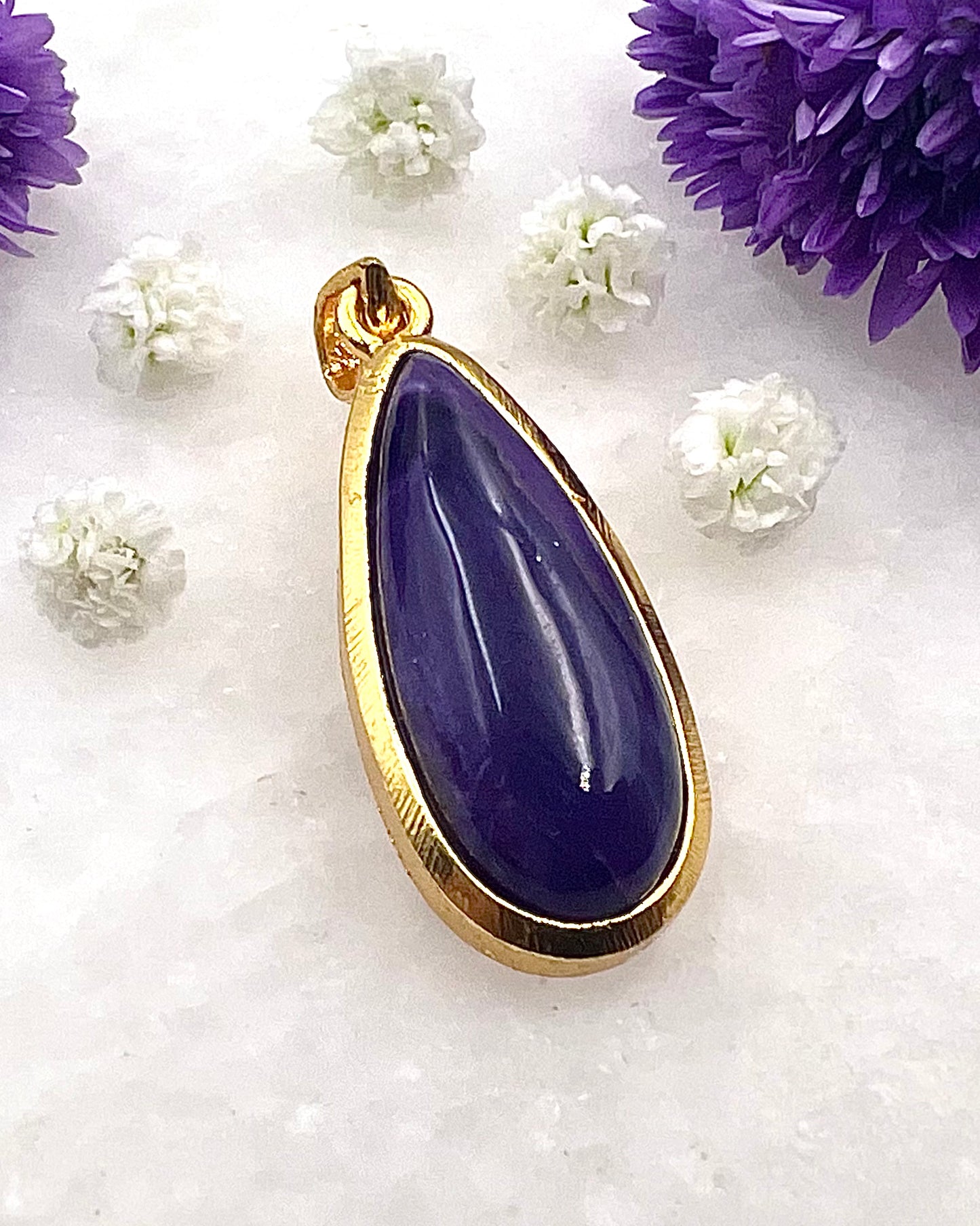 Charoite in .750 1-1.5 Micron Gold Plating over .925 Silver