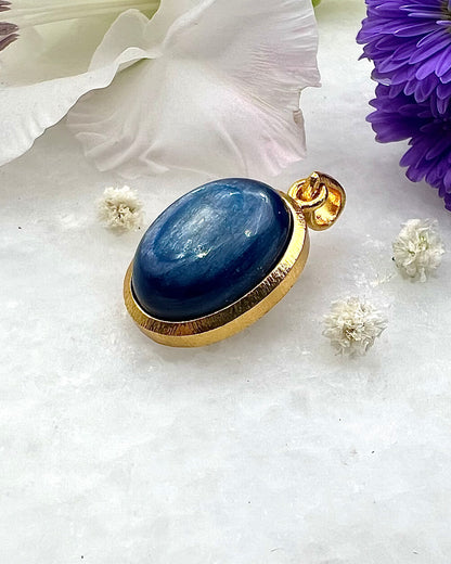 Kyanite in .750 1-1.5 Micron Gold Plating over .925 Silver