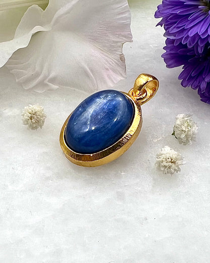 Kyanite in .750 1-1.5 Micron Gold Plating over .925 Silver
