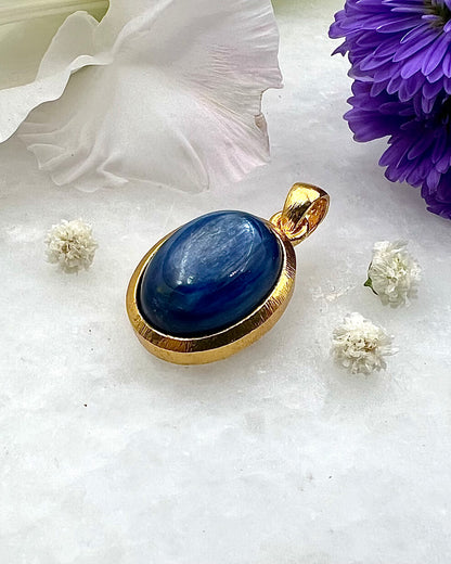 Kyanite in .750 1-1.5 Micron Gold Plating over .925 Silver