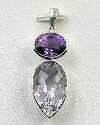 2 Color Facetted Amethyst Combi