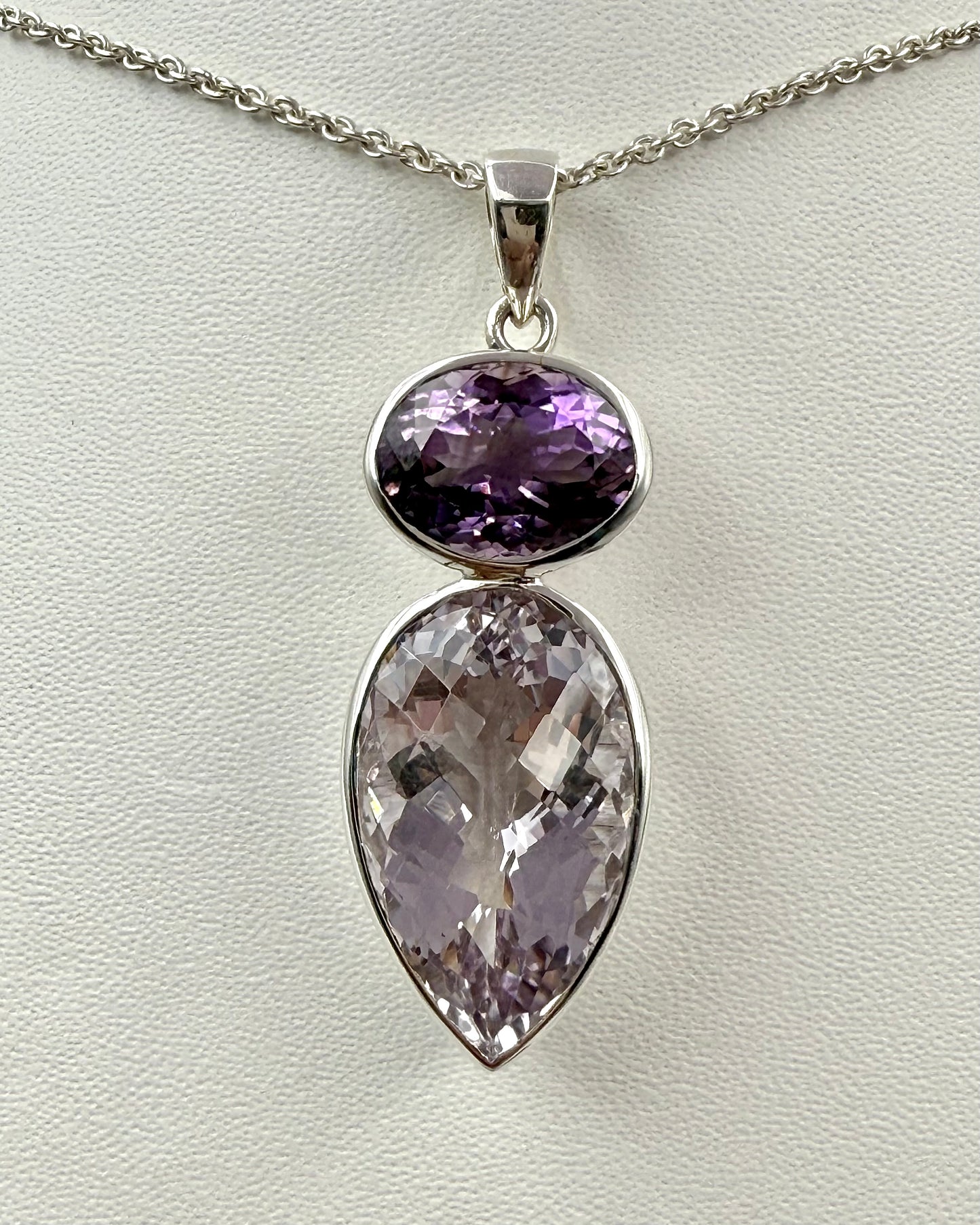 2 Color Facetted Amethyst Combi