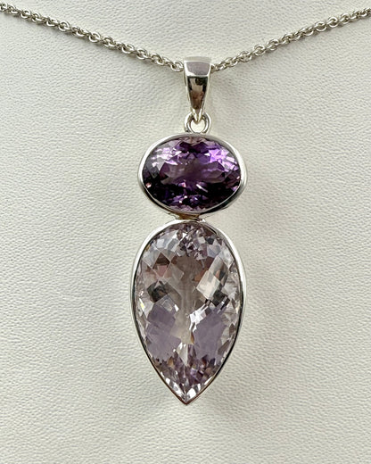 2 Color Facetted Amethyst Combi