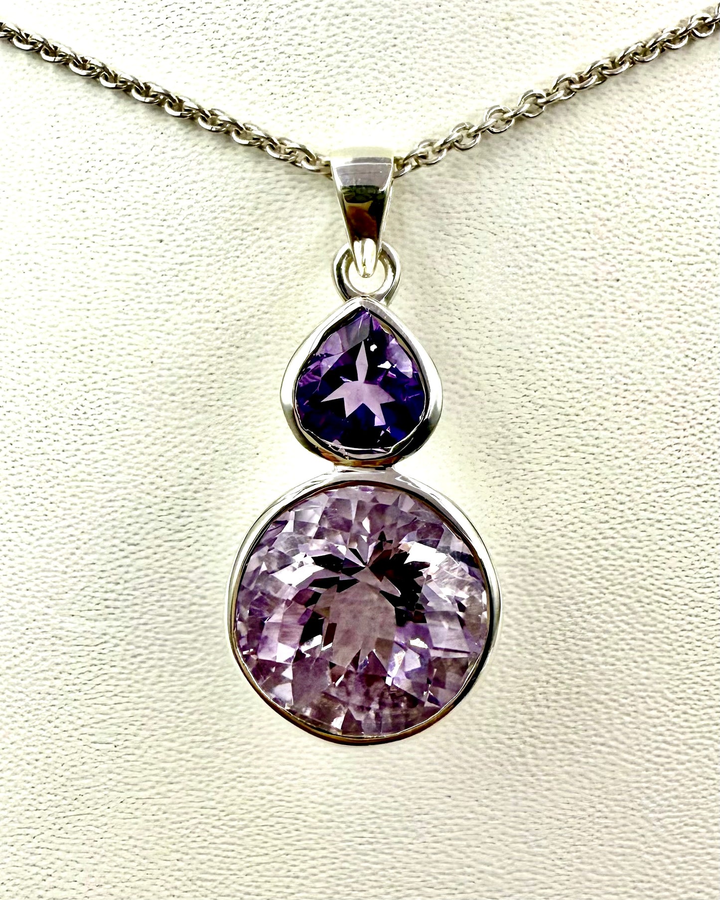 2 Color Facetted Amethyst Combi