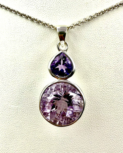 2 Color Facetted Amethyst Combi